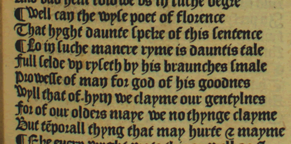 Chaucer's reference to Dante in the 'Wife of Bath's Tale'